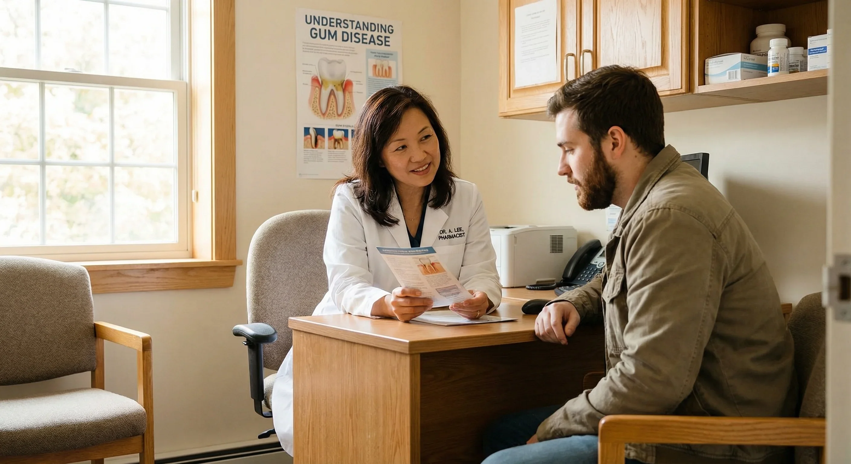 Cold sores medical illustration